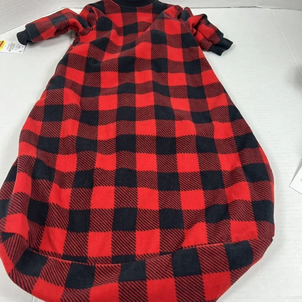 New Carter's Fleece Sleep Sack Blanket Sleeper Plaid Boy Girls Unisex 6-…